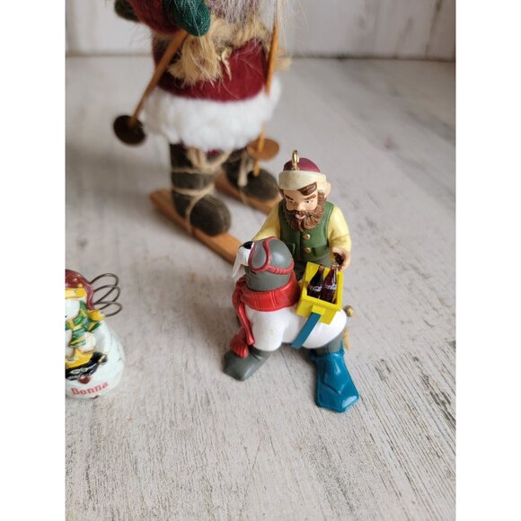 Santa claus coke soldier variety ornament Xmas set vintage - Picture 3 of 9